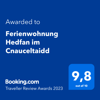 Traveller Review Avards 2023 - 9,8 Ferienwohnung "Hedfan" im Cnauceltaidd
